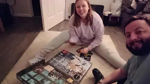 We can't tell you how much we enjoy doing escape/mystery games together. This is us doing an Exit advent calendar, great fun.