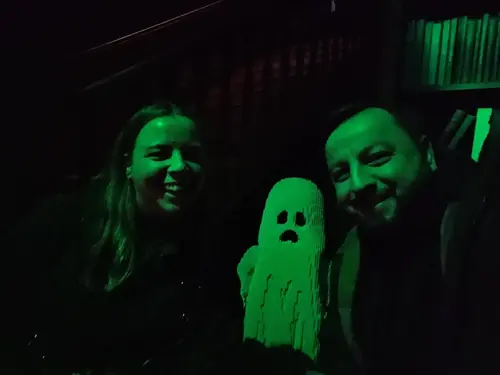 Taken in the Lego Land haunted mansion. It really is a haunted mansion.