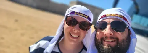 Again in Tunisia. Getting ready to ride a camel for the first time (2024).